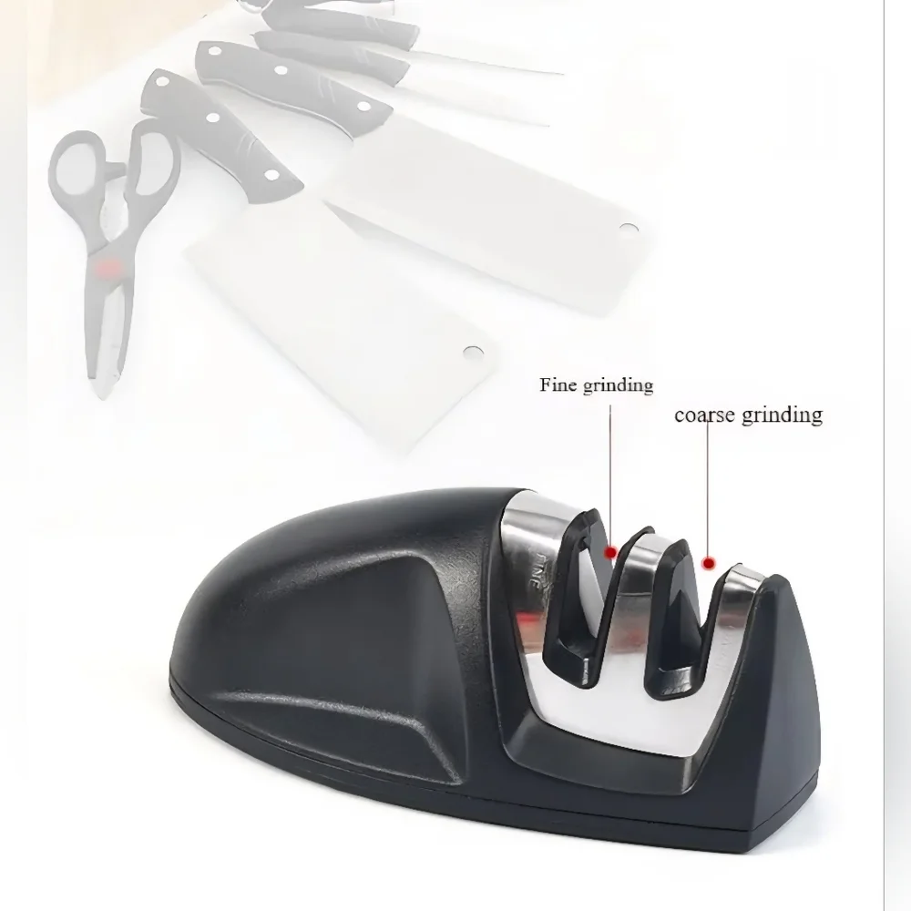 2-Stage Compact Knife Sharpener Coarse/Fine‎ Tungston/Ceramic